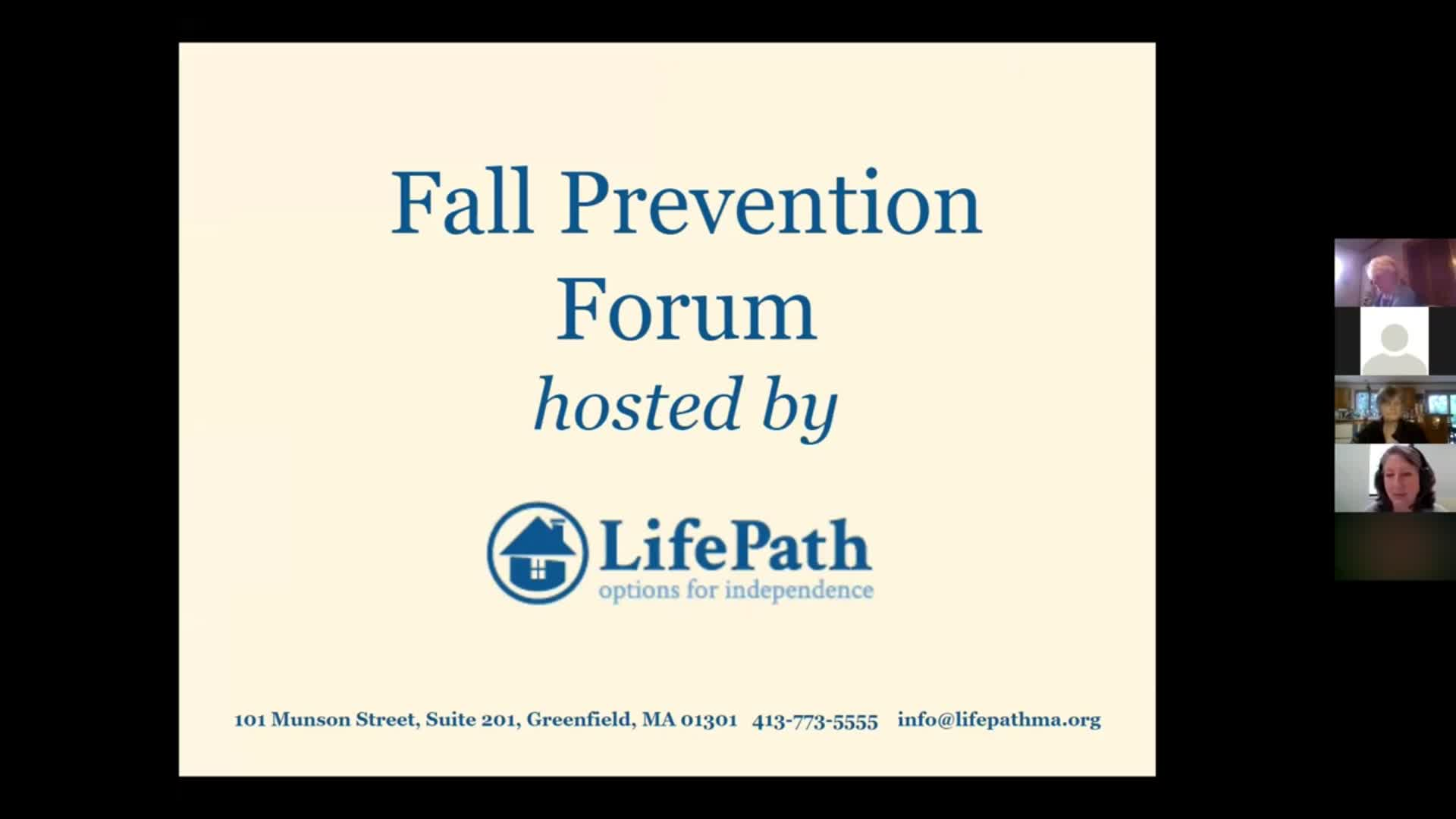 LifePath Community Forum: Fall Prevention 2021